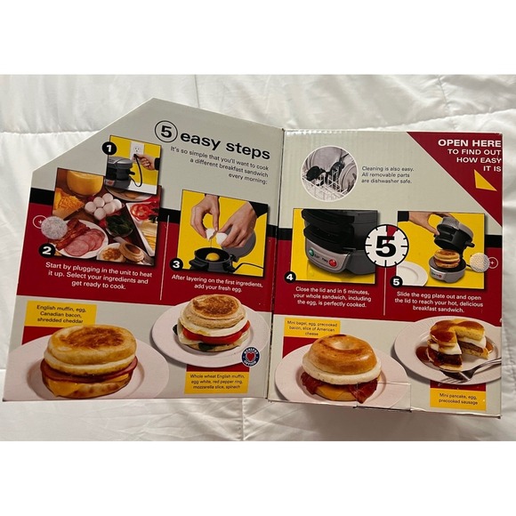 Hamilton Beach Breakfast Sandwich Maker Quick and Easy with Timer New In Box - Picture 3 of 8
